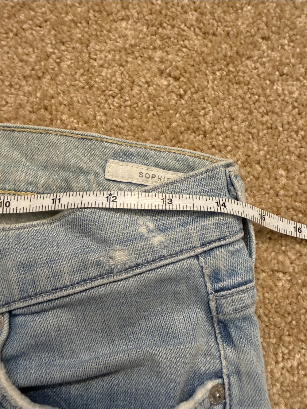 Agolde Sophie Light Wash Skinny Jeans with Pink Patch Size 27 - Picture 4 of 12